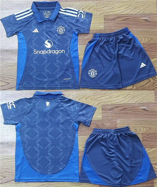 Custom Manchester United navy jersey