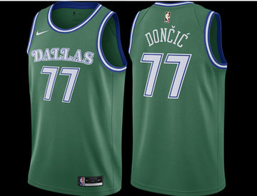 Luka Doncic Dallas Mavericks green jersey