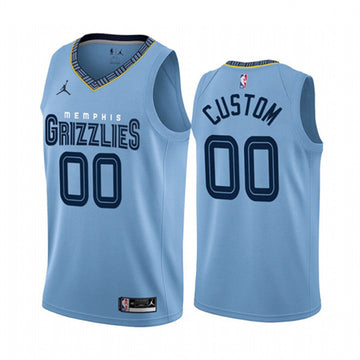 Custom Memphis Grizzlies blue jersey