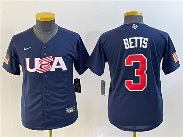 Mookie Betts Mexico Baseball navy Classic jersey
