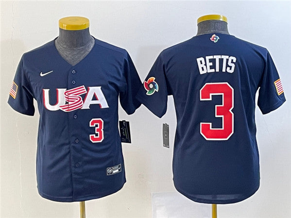 Mookie Betts Mexico Baseball navy Classic jersey