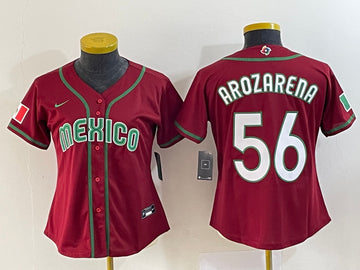 Randy Arozarena Mexico Baseball red Classic jersey