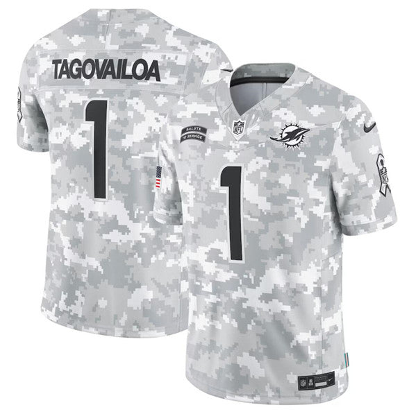 Tua Tagovailoa Arctic Miami Dolphins camo Salute To Service jersey