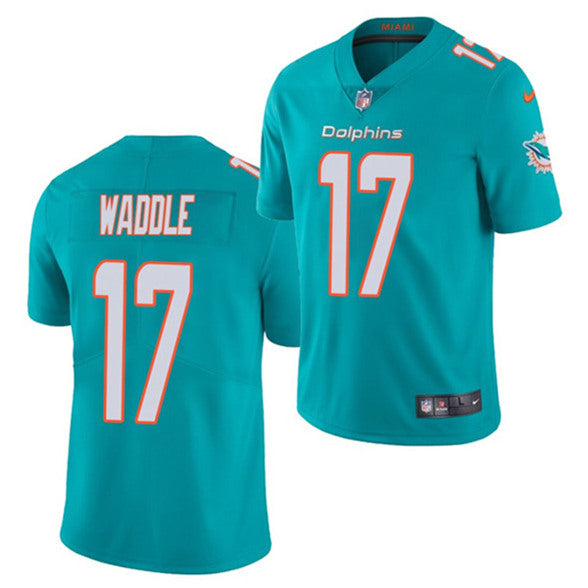 Jaylen Waddle Miami Dolphins aqua jersey