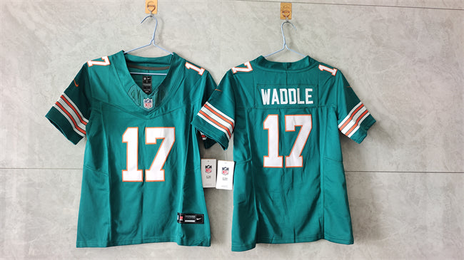 Jaylen Waddle Miami Dolphins aqua FUSE jersey