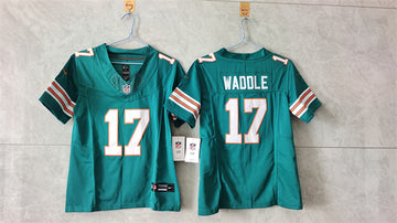 Jaylen Waddle Miami Dolphins aqua FUSE jersey
