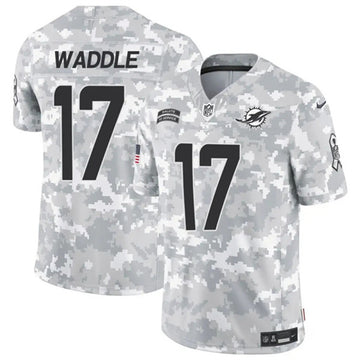Jaylen Waddle Arctic Miami Dolphins camo Salute To Service jersey