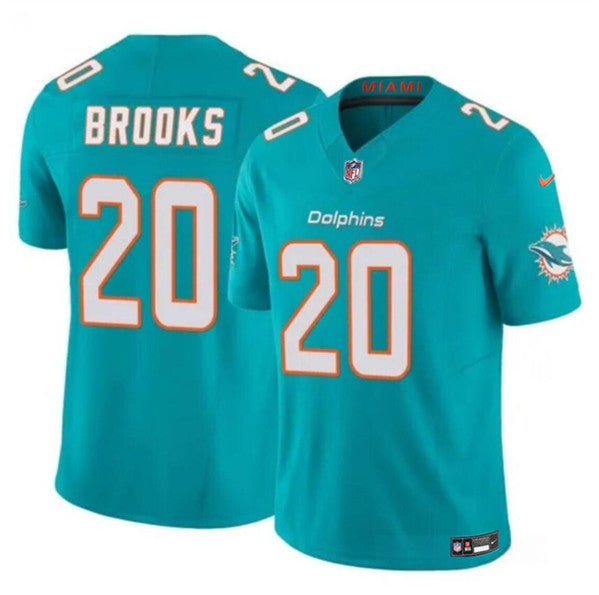 Jordyn Brooks Miami Dolphins aqua FUSE jersey