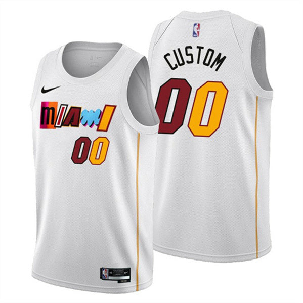 Custom Miami Heat white City Edition jersey
