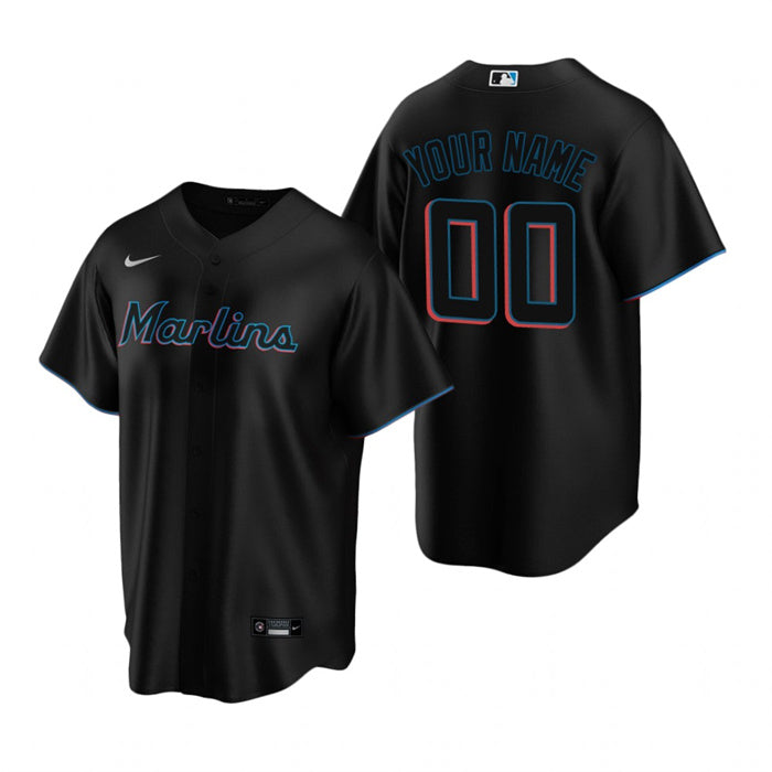 Custom Miami Marlins black jersey