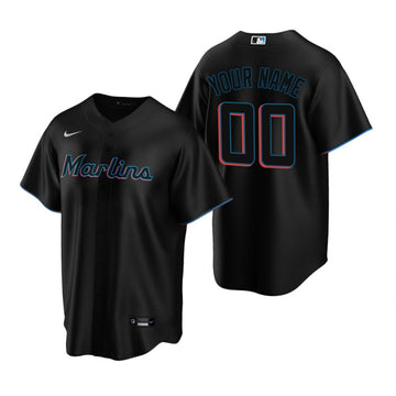 Custom Miami Marlins black jersey