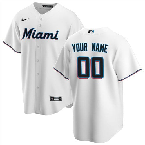 Custom Miami Marlins white jersey