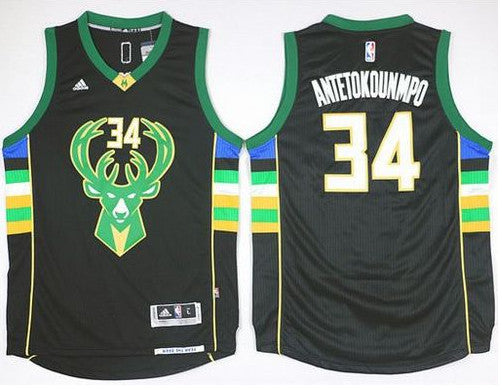 Giannis Antetokounmpo Milwaukee Bucks black Alternate jersey
