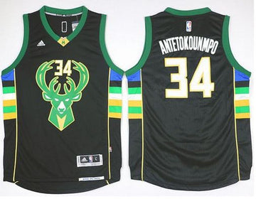 Giannis Antetokounmpo Milwaukee Bucks black Alternate jersey