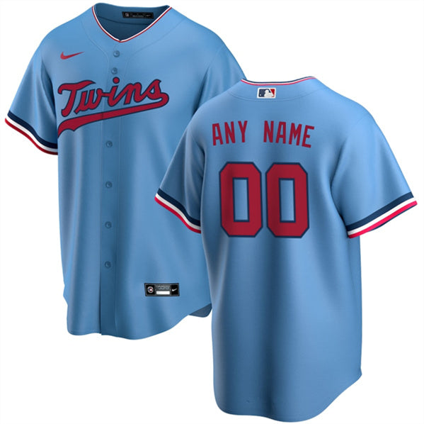 Custom Minnesota Twins blue jersey