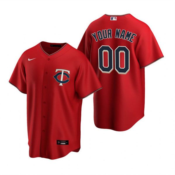 Custom Minnesota Twins red jersey