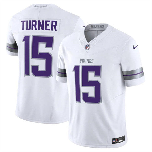 Dallas Turner Minnesota Vikings white FUSE jersey