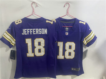 Justin Jefferson Minnesota Vikings purple Throwback jersey