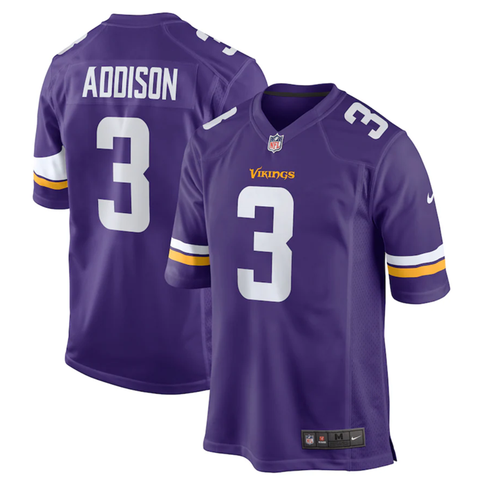 Jordan Addison Minnesota Vikings purple Game jersey