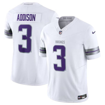 Jordan Addison Minnesota Vikings white FUSE jersey
