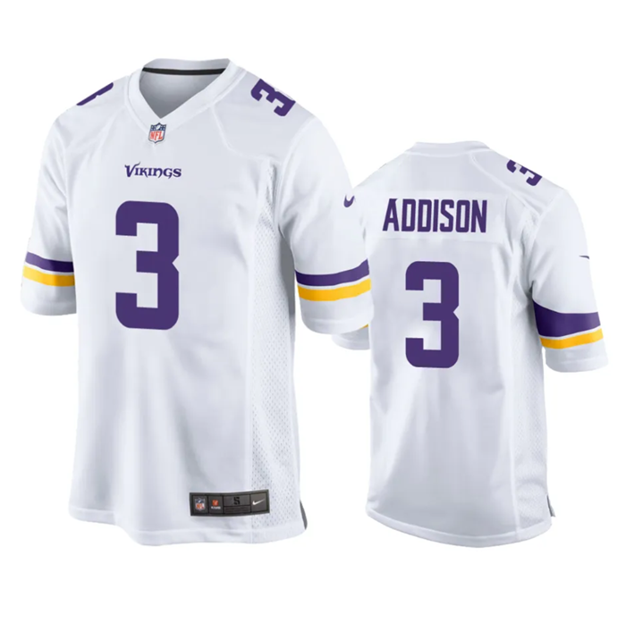 Jordan Addison Minnesota Vikings white Game jersey