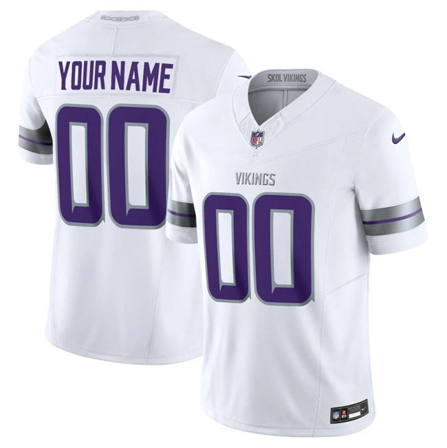 Custom Minnesota Vikings white FUSE jersey