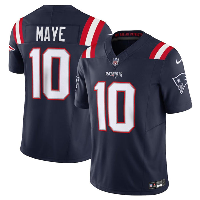 Drake Maye New England Patriots navy FUSE jersey