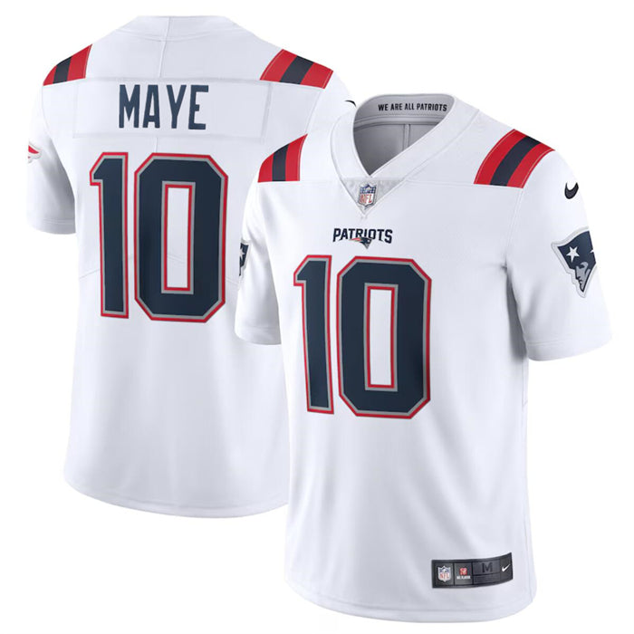 Drake Maye New England Patriots white jersey