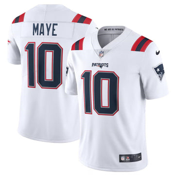 Drake Maye New England Patriots white jersey