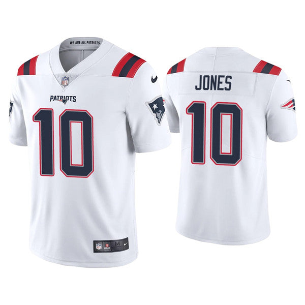 Mac Jones New England Patriots white jersey