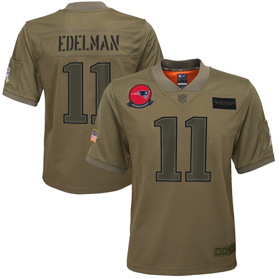 Julian Edelman New England Patriots camo Salute To Service jersey