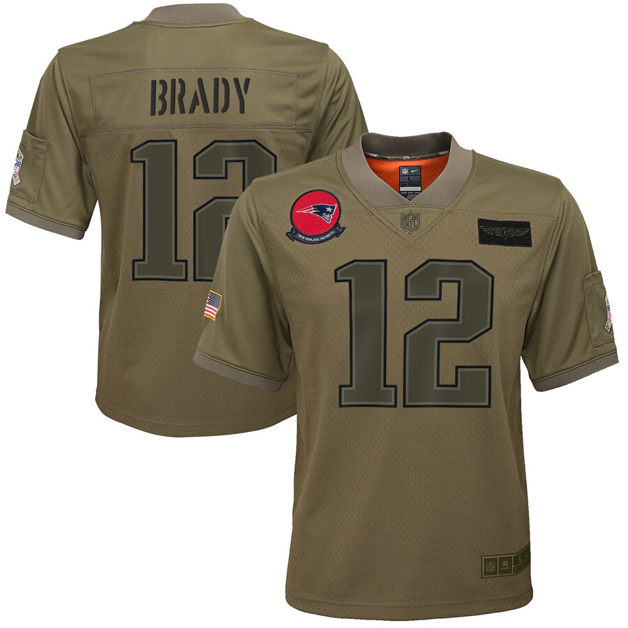 Tom Brady New England Patriots camo Salute To Service jersey