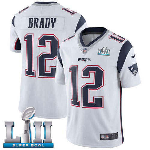 Tom Brady New England Patriots white Game jersey
