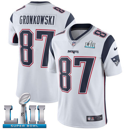 Rob Gronkowski New England Patriots white Game jersey