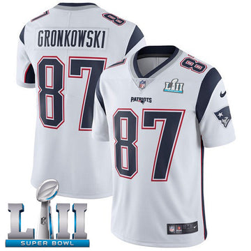 Rob Gronkowski New England Patriots white Game jersey