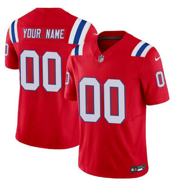 Custom New England Patriots red FUSE jersey