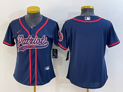 Custom New England Patriots navy jersey