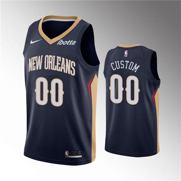 Custom New Orleans Pelicans navy jersey