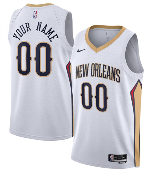 Custom New Orleans Pelicans white jersey