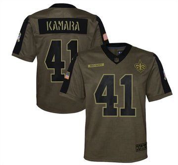 Alvin Kamara New Orleans Saints olive Salute To Service jersey