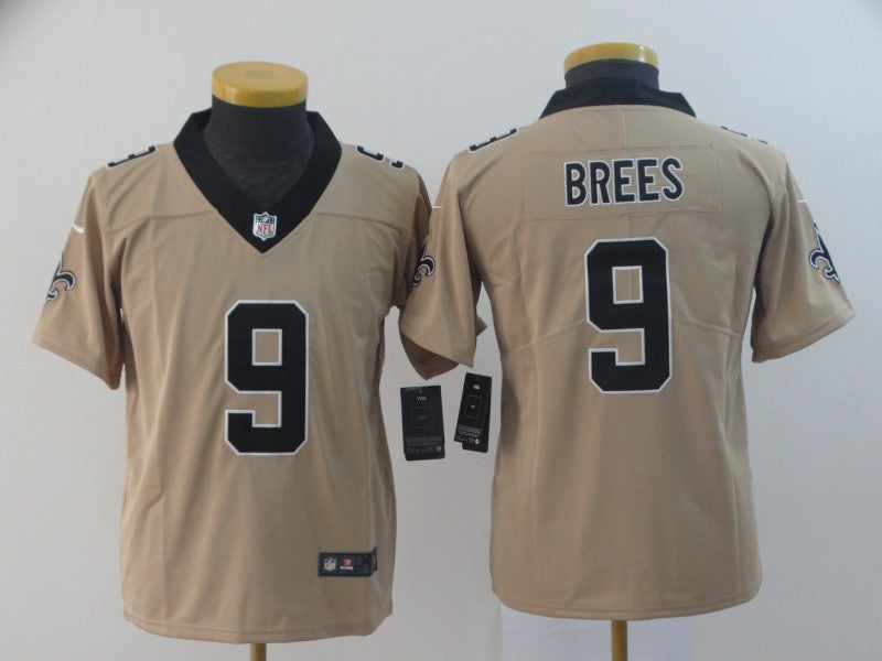 Drew Brees New Orleans Saints gold Inverted Legend jersey