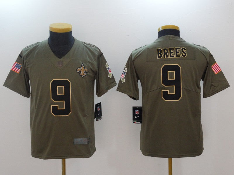 Drew Brees New Orleans Saints green Salute To Service jersey