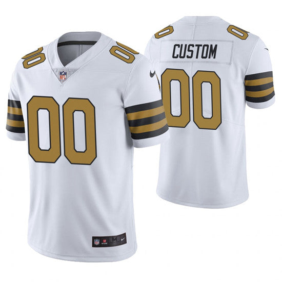 Custom New Orleans Saints white Color Rush jersey