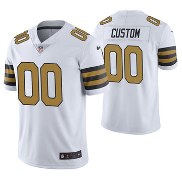 Custom New Orleans Saints white Color Rush jersey
