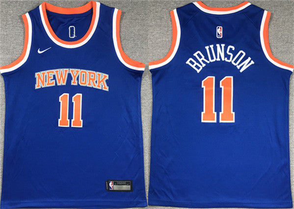 Jalen Brunson New York Knicks blue jersey