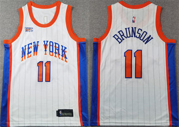 Jalen Brunson New York Knicks white City Edition jersey