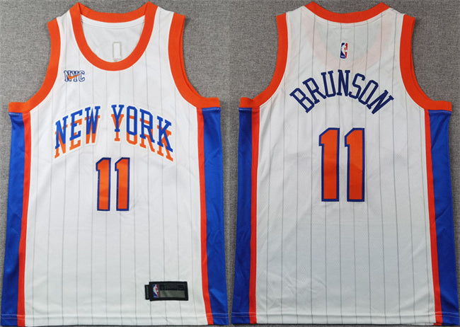 Jalen Brunson New York Knicks white City Edition jersey
