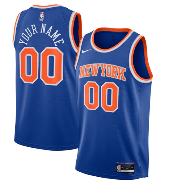 Custom New York Knicks blue jersey