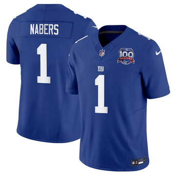 Malik Nabers New York Giants blue FUSE jersey