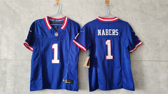 Malik Nabers New York Giants royal FUSE jersey